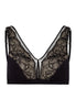 Front cutout view of HA black modal/viscose/tencel Soft Cup Bra