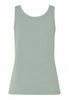 Back cutout view of HA green tea cotton Tank Top