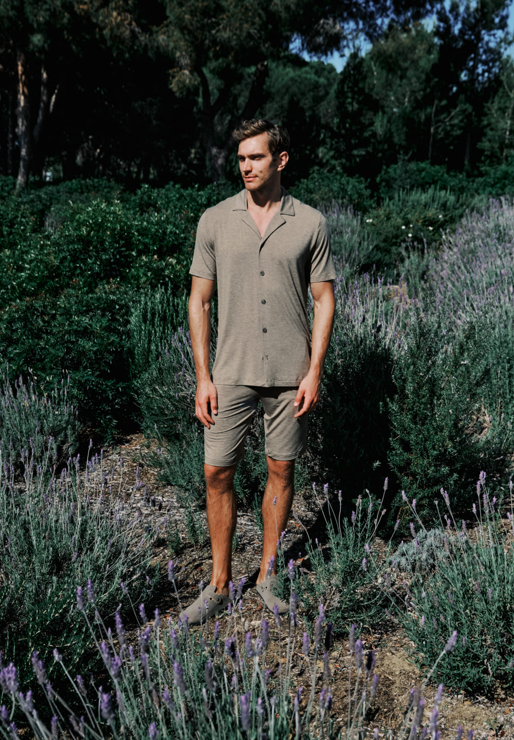 Casuals S/SLV Henley Shirt | hazelnut melange 075992-073115