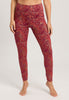 Front view of a women model wearing HA graphic marble microfibre Leggings
