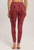 Back view of a women model wearing HA graphic marble microfibre Leggings
