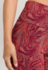 Close-up view of a women model wearing HA graphic marble microfibre Leggings