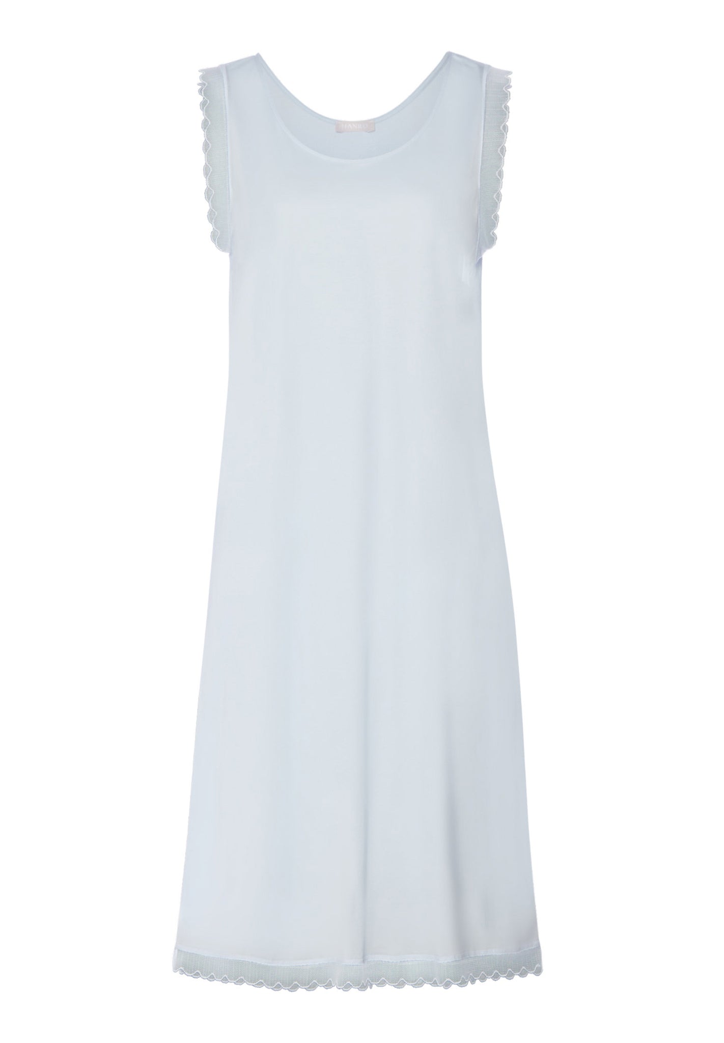 Front cutout view of HA watery blue cotton Sleeveless Nightdress 90cm