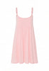 Front cutout view of HA coral pink cotton Spaghetti Dress 90cm