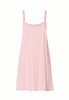 Back cutout view of HA coral pink cotton Spaghetti Dress 90cm