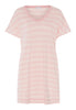 Front cutout view of HA coral stripes cotton S/SLV Nightdress 85cm
