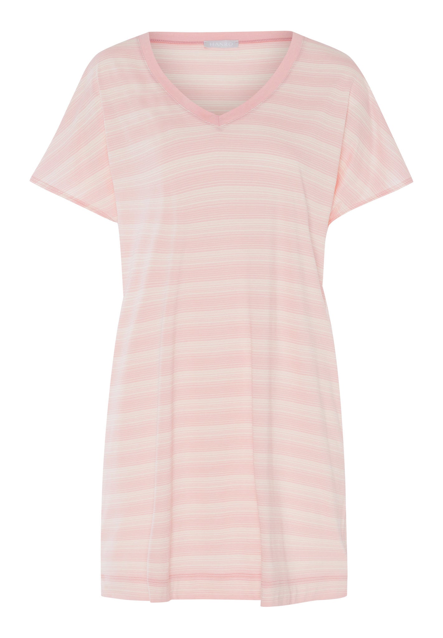 Front cutout view of HA coral stripes cotton S/SLV Nightdress 85cm