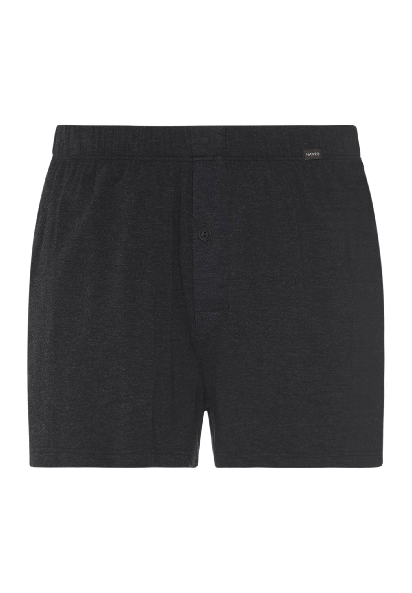 Front cutout view of HA charcoal melange modal/viscose/tencel Boxers