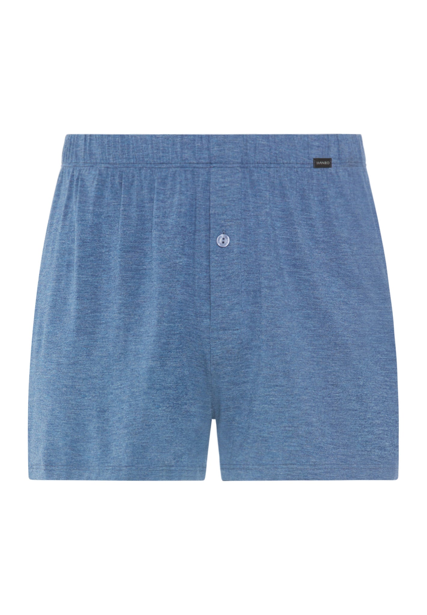 Front cutout view of HA tanzanite melange modal/viscose/tencel Boxers