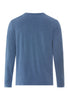 Back cutout view of HA tanzanite melange modal/viscose/tencel L/SLV Shirt V-Neck