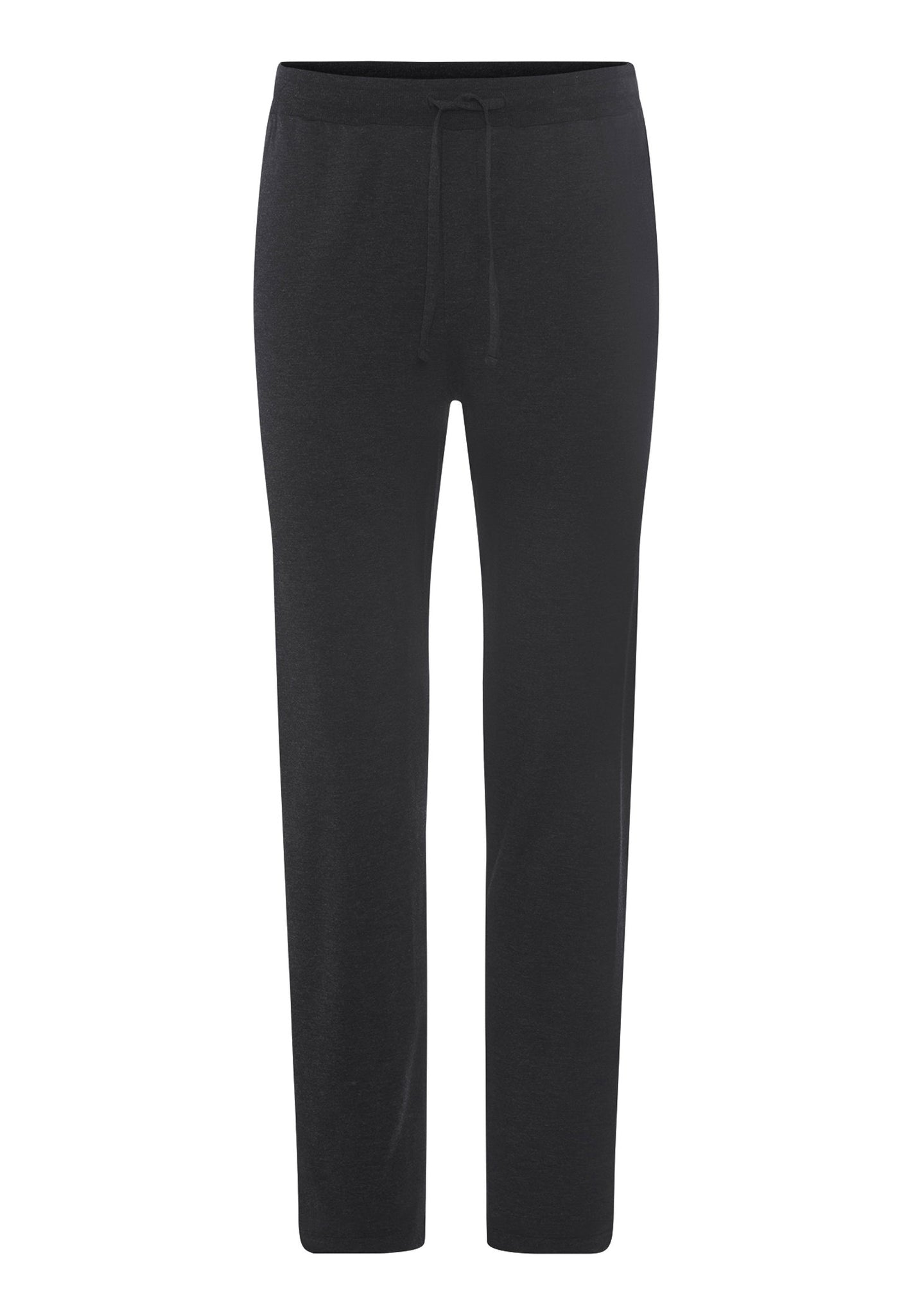 Front cutout view of HA charcoal melange modal/viscose/tencel Long Pants