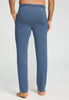 Back view of a men model wearing HA tanzanite melange modal/viscose/tencel Long Pants