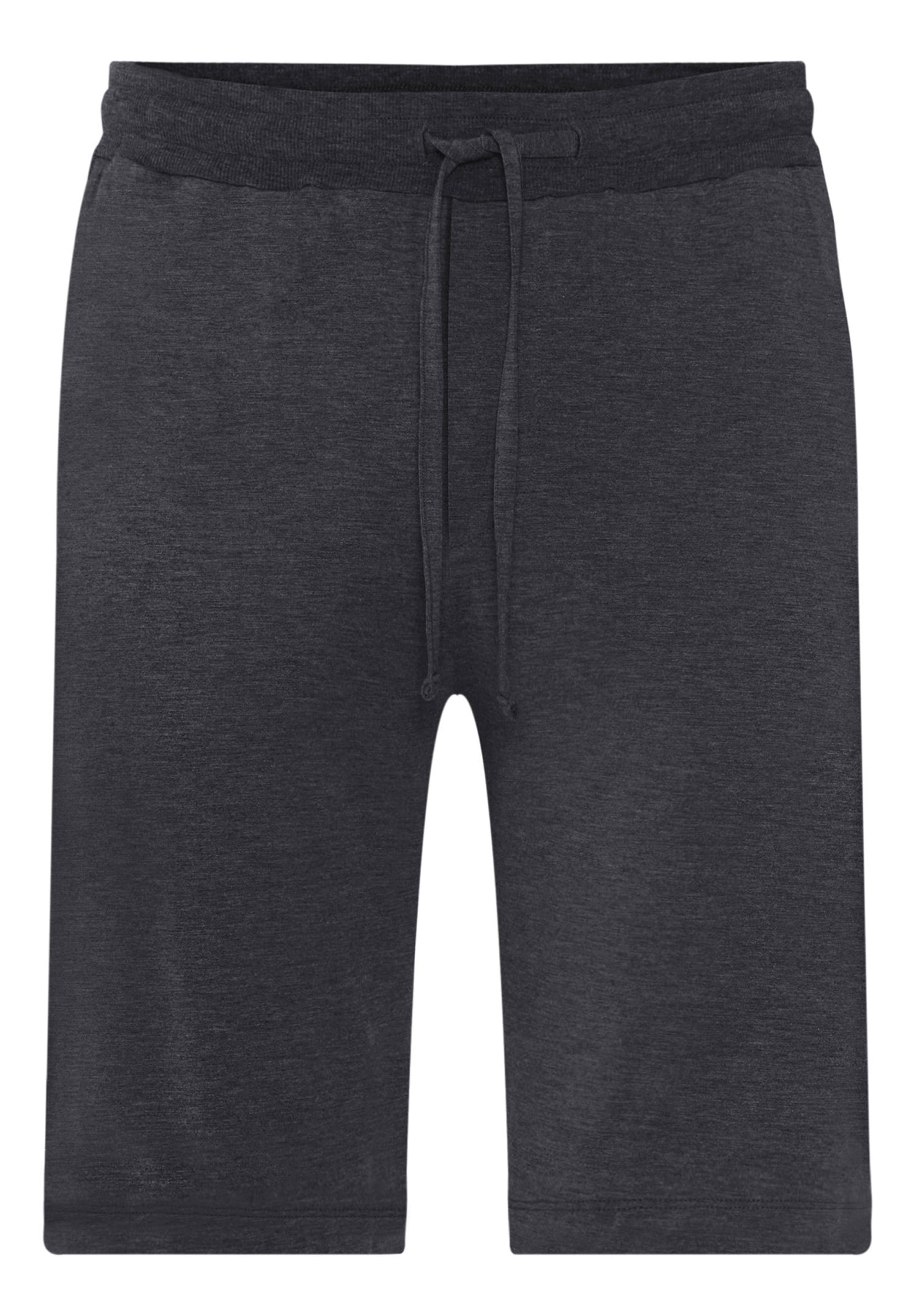 Front cutout view of HA charcoal melange modal/viscose/tencel Short Pants