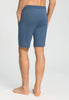 Back view of a men model wearing HA tanzanite melange modal/viscose/tencel Short Pants