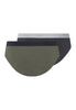 Back cutout view of HA charcoal art / smokey olive cotton Briefs 2Pack