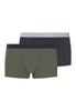 Front cutout view of HA charcoal art / smokey olive cotton Pants 2Pack