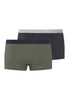 Back cutout view of HA charcoal art / smokey olive cotton Pants 2Pack