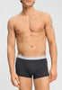 Front view of a men model wearing HA charcoal art / smokey olive cotton Pants 2Pack