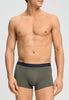 General view of a men model wearing HA charcoal art / smokey olive cotton Pants 2Pack