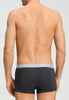 Back view of a men model wearing HA charcoal art / smokey olive cotton Pants 2Pack