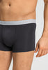 General view of a men model wearing HA charcoal art / smokey olive cotton Pants 2Pack