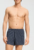 Front view of a men model wearing HA celestial night cotton Boxers