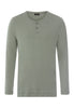 Front cutout view of HA shadow cotton L/SLV Henley Shirt