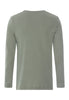 Back cutout view of HA shadow cotton L/SLV Henley Shirt