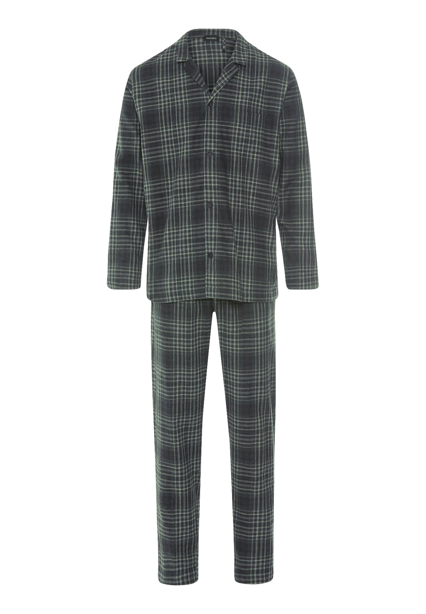 Front cutout view of HA willow squares cotton L/SLV Pajama