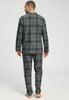 Back view of a men model wearing HA willow squares cotton L/SLV Pajama