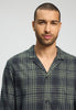 General view of a men model wearing HA willow squares cotton L/SLV Pajama