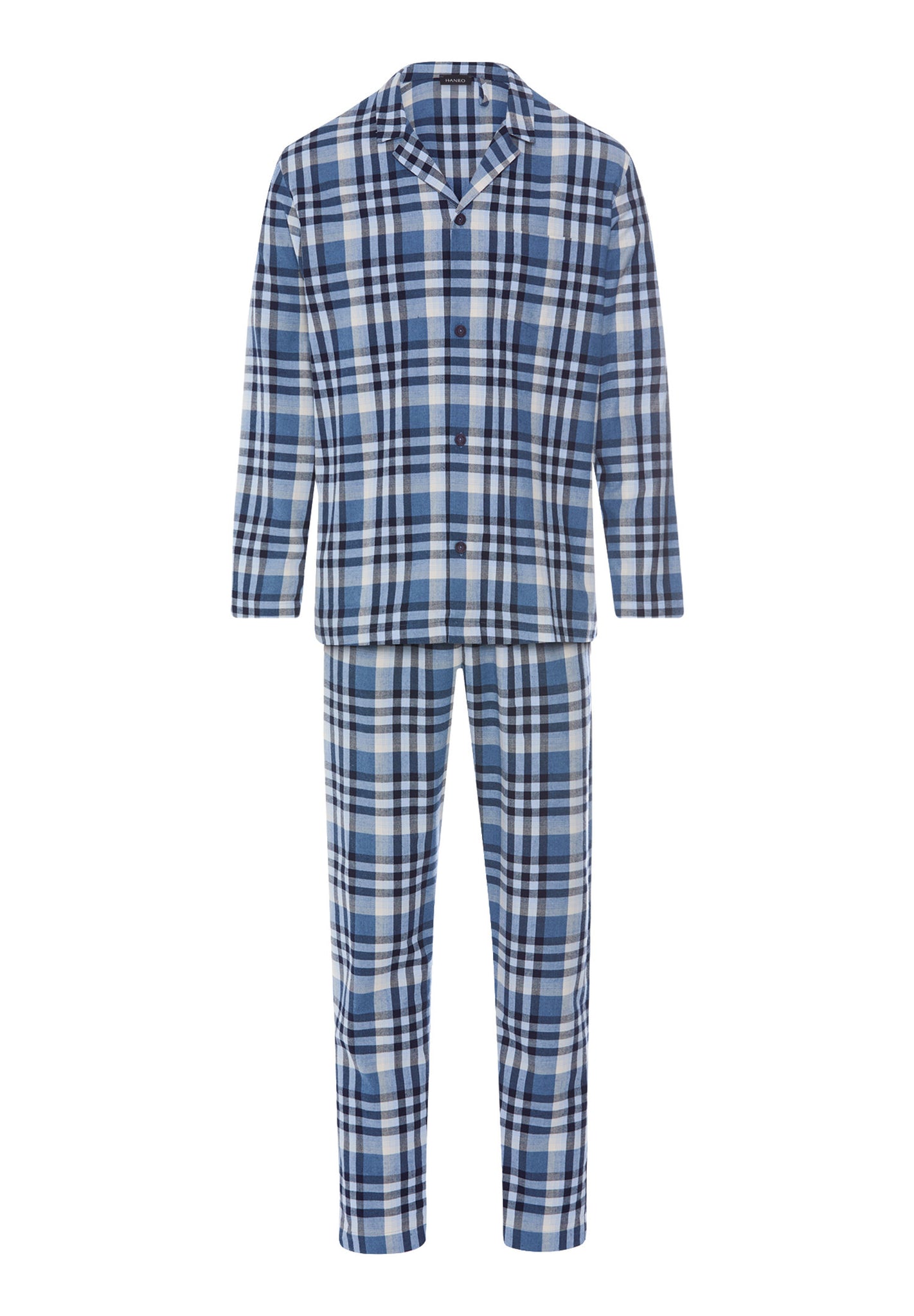 Front cutout view of HA pacific squares cotton L/SLV Pajama