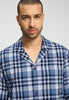 General view of a men model wearing HA pacific squares cotton L/SLV Pajama