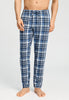Front view of a men model wearing HA pacific squares cotton Long Pants
