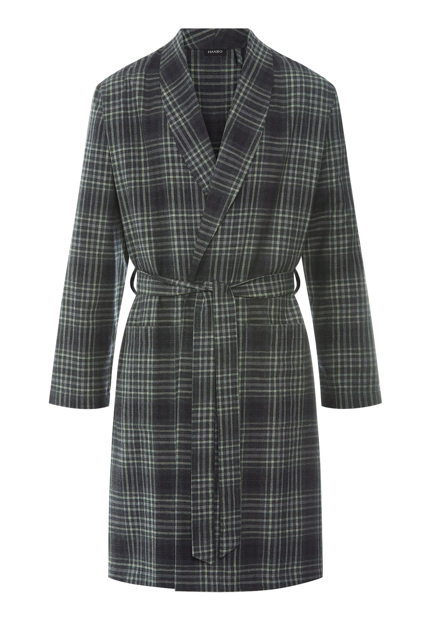 Front cutout view of HA willow squares cotton Robe