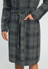 General view of a men model wearing HA willow squares cotton Robe