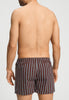 Back view of a men model wearing HA libra stripes cotton Boxers