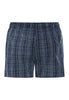 Back cutout view of HA checked blue cotton Boxers