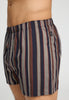 Close-up view of a men model wearing HA pinecone stripes cotton Boxers