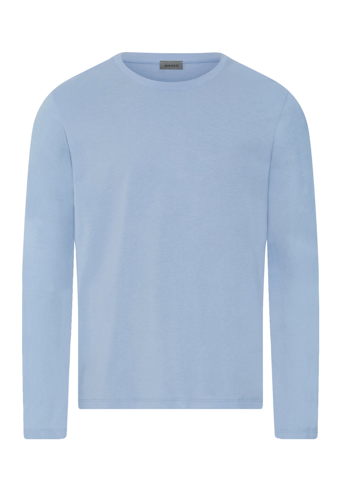 Front cutout view of HA cashmere blue cotton L/SLV Shirt