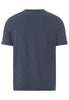 Back cutout view of HA stormy gray cotton S/SLV Shirt V-Neck