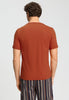 Back view of a men model wearing HA roobios tea cotton S/SLV Shirt