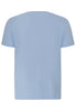 Back cutout view of HA cashmere blue cotton S/SLV Shirt