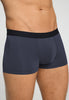 Close-up view of a men model wearing HA stormy gray microfibre Pants