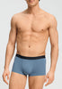 Front view of a men model wearing HA blue whale microfibre Pants