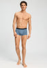 Full-body view of a men model wearing HA blue whale microfibre Pants