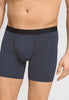 Close-up view of a men model wearing HA stormy gray modal/viscose/tencel Shortleg Pants
