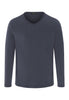 Front cutout view of HA stormy gray modal/viscose/tencel L/SLV Shirt V-Neck