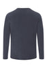 Back cutout view of HA stormy gray modal/viscose/tencel L/SLV Shirt V-Neck