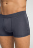 Close-up view of a men model wearing HA stormy gray modal/viscose/tencel Pants